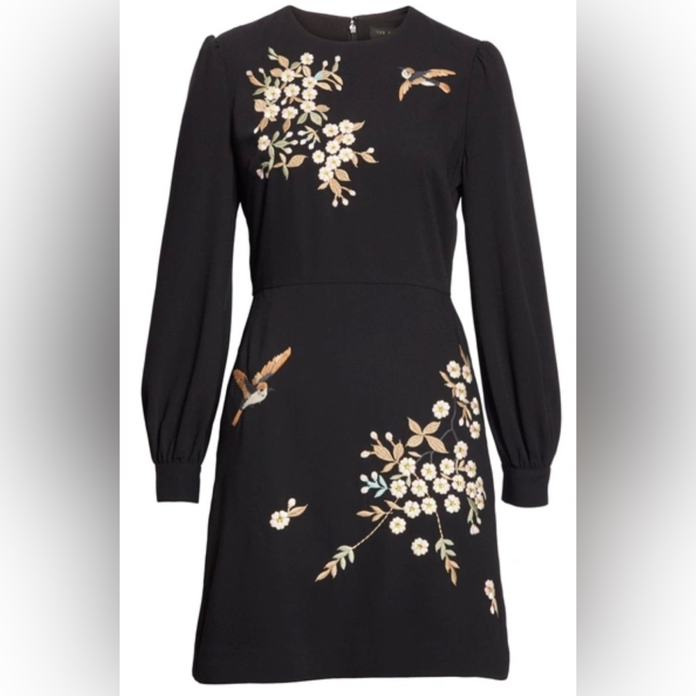 Ted Baker black graceful Lillien cocktail dress
